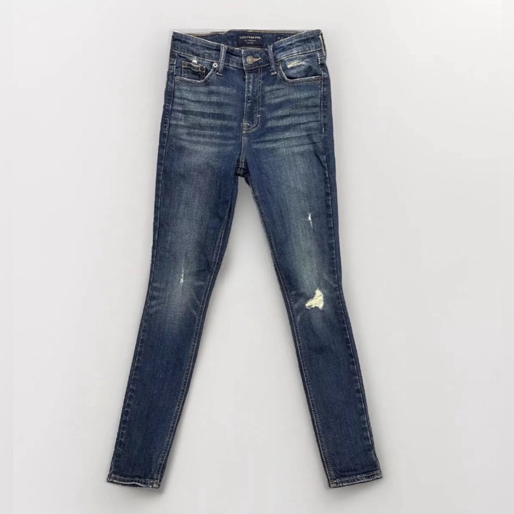Lucky Brand Womens Jeans Size 0/25 Blue Denim High Rise Bridgette Skinny 26x29